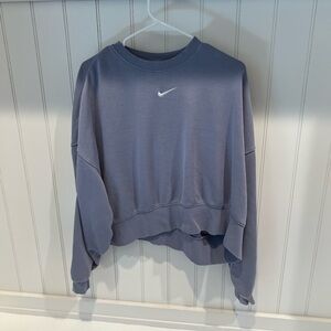 Nike Purple Crop Crewneck Sweatshirt